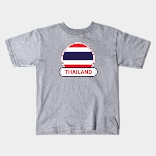 Thailand Country Badge - Thailand Flag Kids T-Shirt